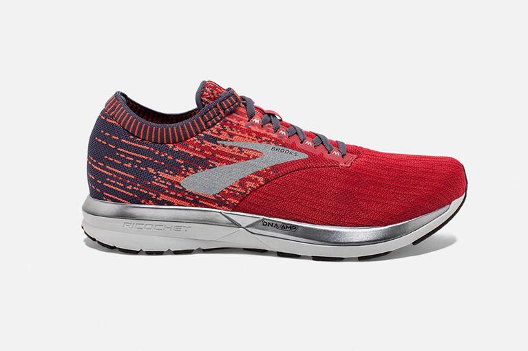 Brooks Ricochet Road Running Shoes - Men's - Red (50749-SLNE)